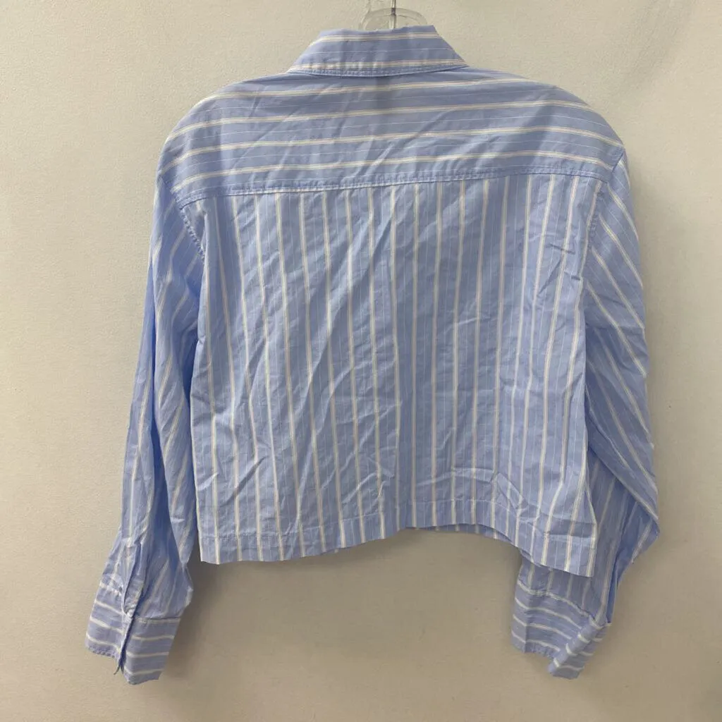 H&M WOMEN'S BLOUSE/SHIRT blue cream M sold by The Comeback product image thumbnail 2