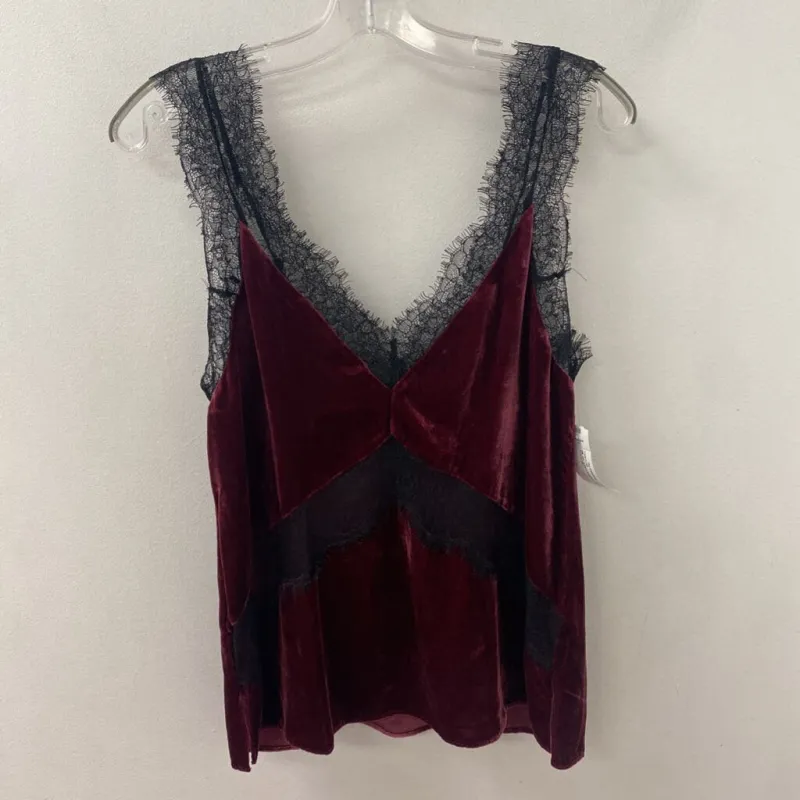 CAMI NYC WOMEN'S TANK/CAMI burgundy black S made by CAMI