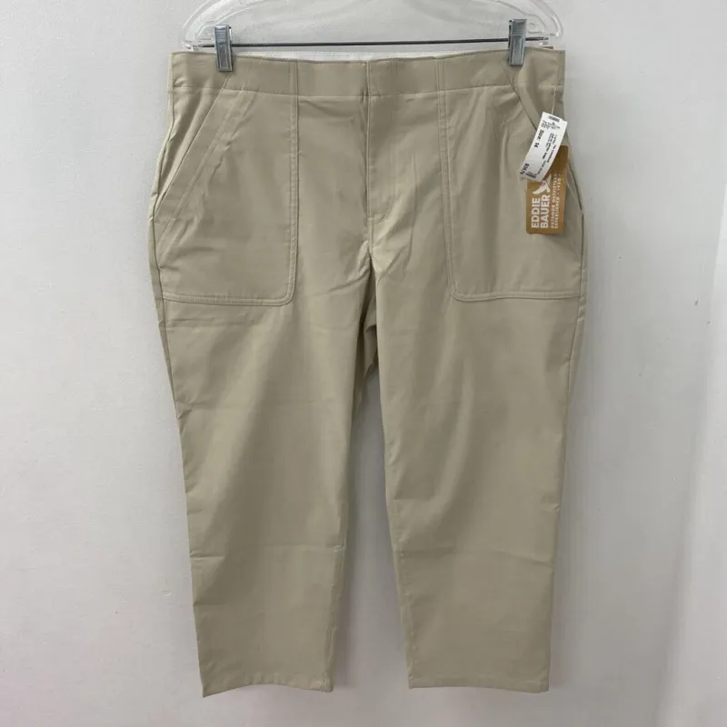 EDDIE BAUER WOMEN'S CAPRIS beige 14 made by Eddie Bauer