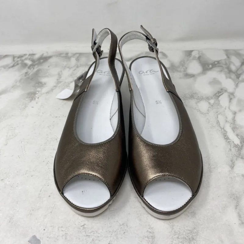 ARA WOMEN'S SANDALS pewter 8 made by Ara
