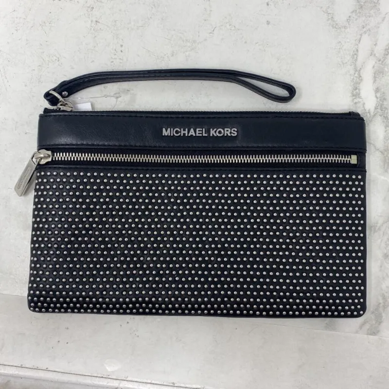 MICHAEL KORS WOMEN'S WALLET/WRISTLET black silver made by Michael Kors