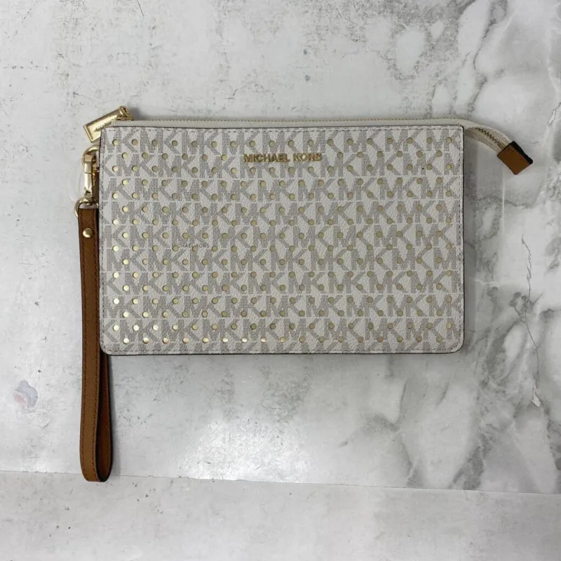 MICHAEL/Michael Kors WOMEN'S WALLET/WRISTLET cream gold made by The Comeback