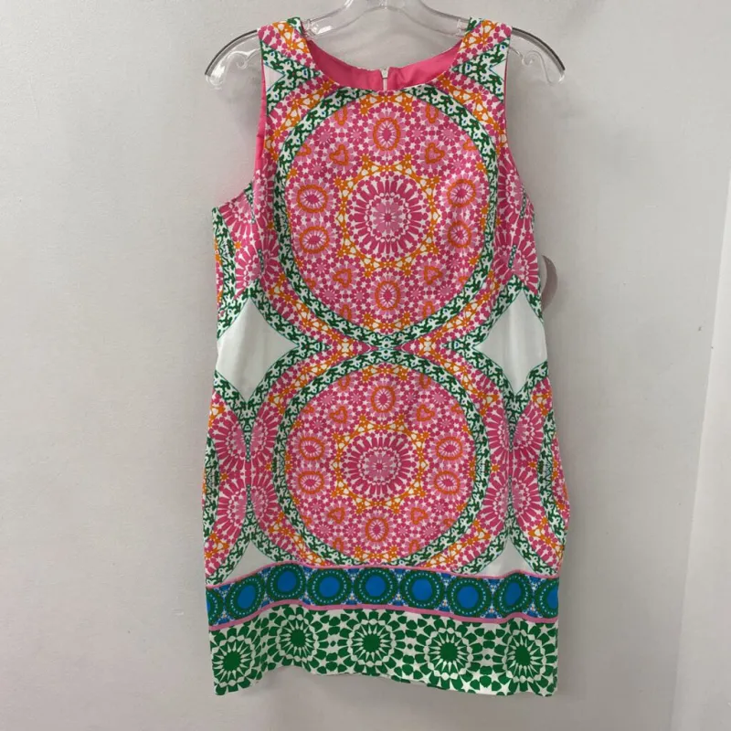 LONDON TIMES WOMEN'S DRESS pink white green 10 made by London Times