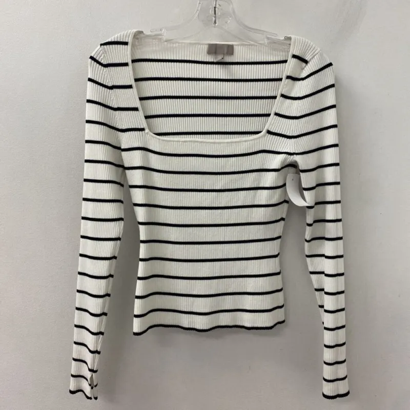 H&M WOMEN'S SWEATER white black M made by H&M