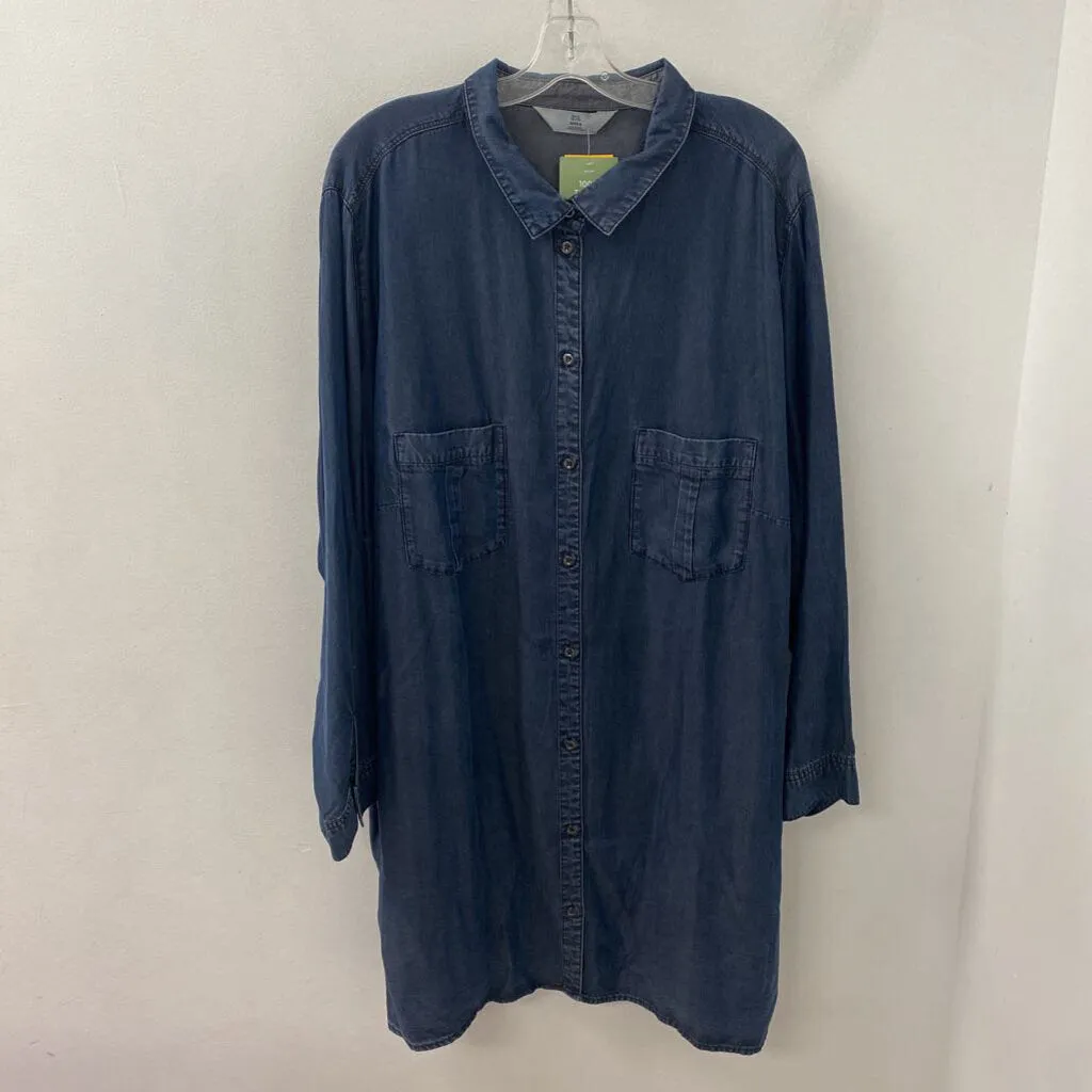 H&M WOMEN'S PLUS TOP blue 4X sold by The Comeback