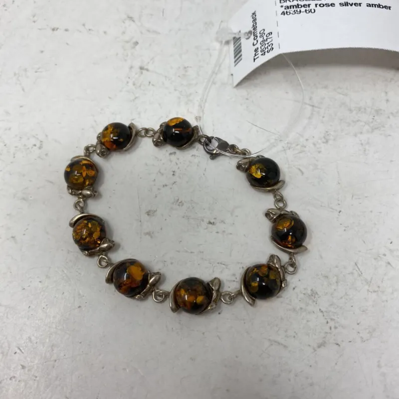 925 WOMEN'S BRACELET silver amber made by The Comeback