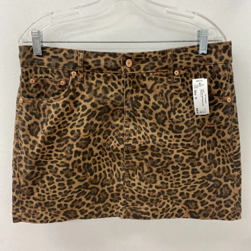 GAP WOMEN'S SKIRT leopard print 12 made by GAP