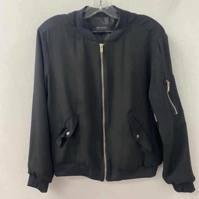 ZARA WOMEN'S BOMBER JACKET black M made by Zara