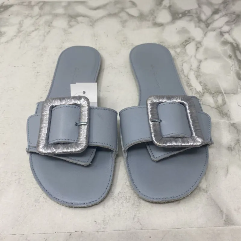 WOMEN'S SANDALS pale blue silver 38 made by The Comeback