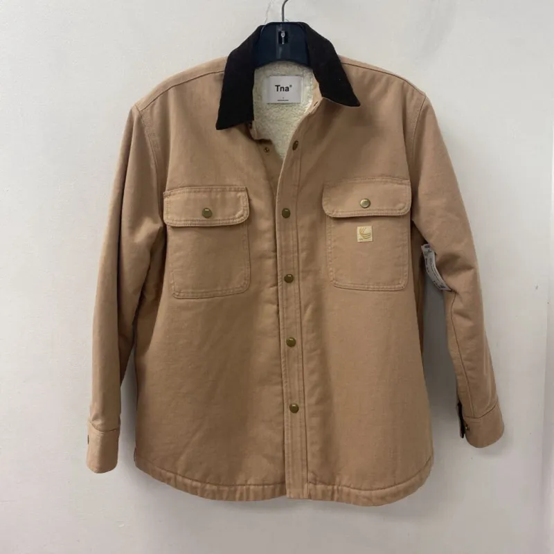 TNA WOMEN'S COAT beige brown S/1 made by TNA