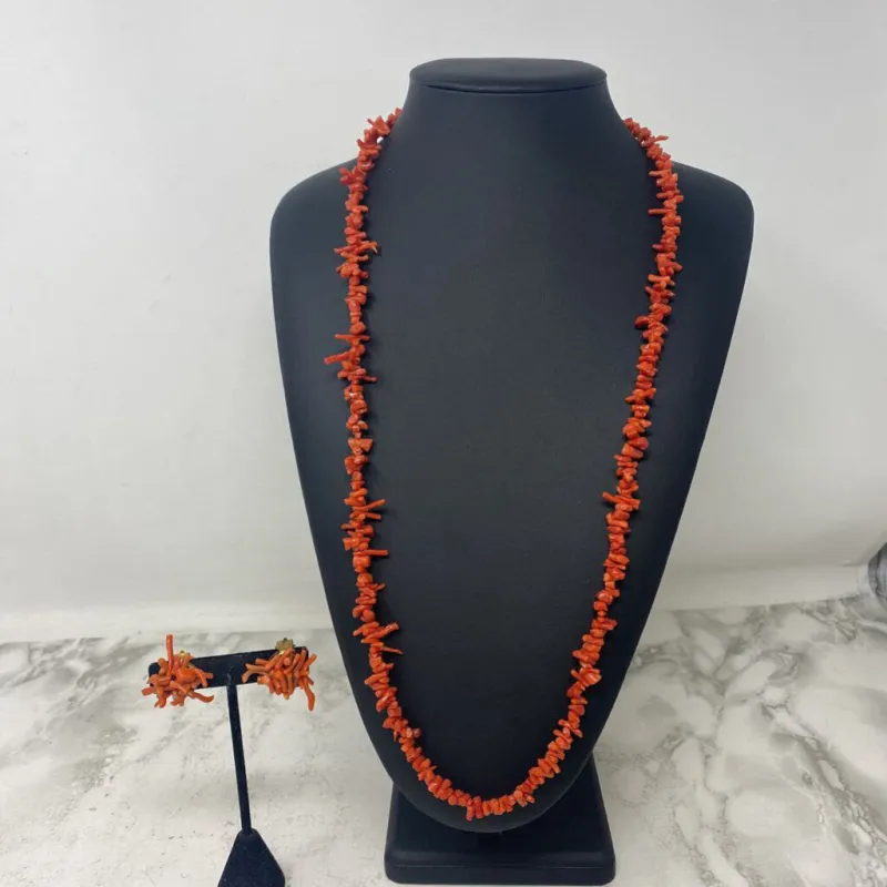 italy WOMEN'S JEWELRY SET coral made by The Comeback