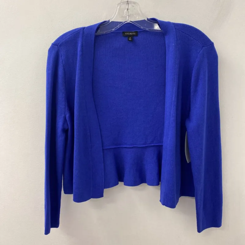 TALBOTS WOMEN'S CARDIGAN blue M made by Talbots