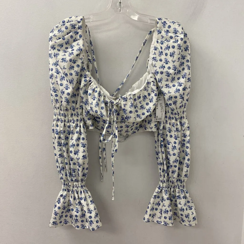 fashion nova WOMEN'S BLOUSE/SHIRT white blue S sold by The Comeback