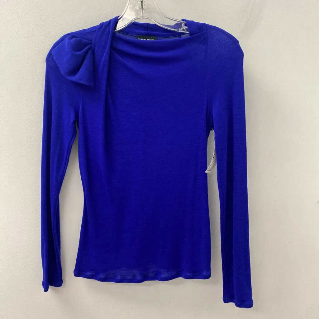 GIORGIO ARMANI WOMEN'S TOP royal blue A/40 sold by The Comeback