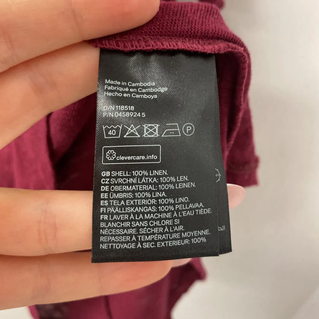 H&M WOMEN'S T-SHIRT burgundy M sold by The Comeback product image thumbnail 3