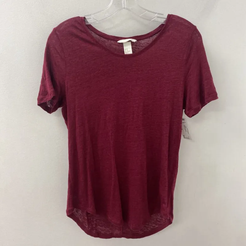 H&M WOMEN'S T-SHIRT burgundy M made by H&M