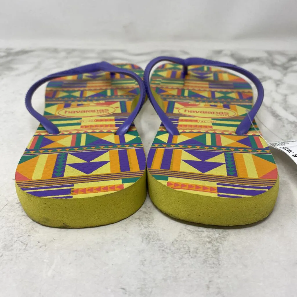 HAVAIANAS WOMEN'S SANDALS purple yellow 9 sold by The Comeback product image thumbnail 4