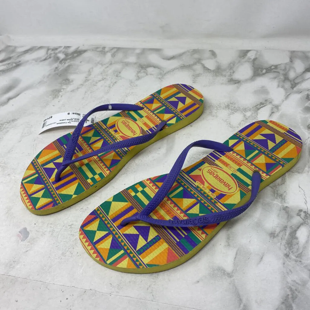 HAVAIANAS WOMEN'S SANDALS purple yellow 9 sold by The Comeback product image thumbnail 2