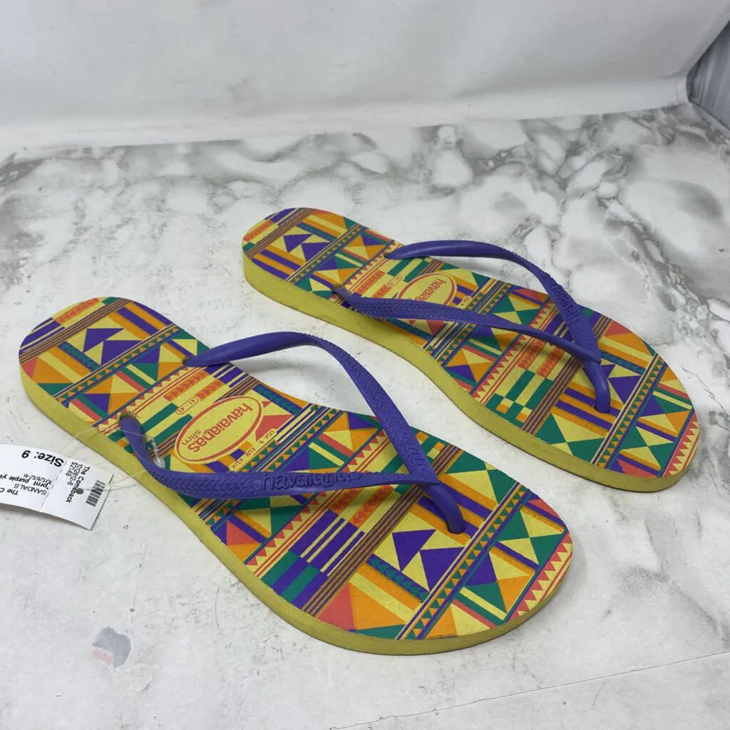 HAVAIANAS WOMEN'S SANDALS purple yellow 9 sold by The Comeback product image thumbnail 3