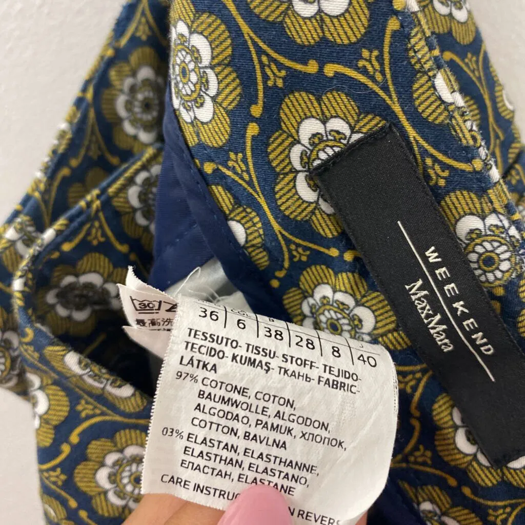 MAX MARA WOMEN'S PANTS navy yellow 6 sold by The Comeback product image thumbnail 4