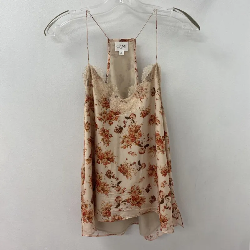 CAMI NYC WOMEN'S TANK/CAMI beige red L made by CAMI