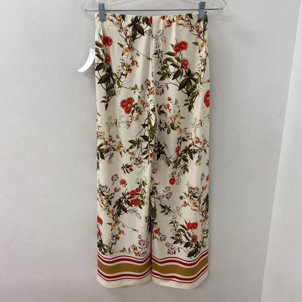 ZARA WOMEN'S PANTS cream pink green S sold by The Comeback product image thumbnail 2