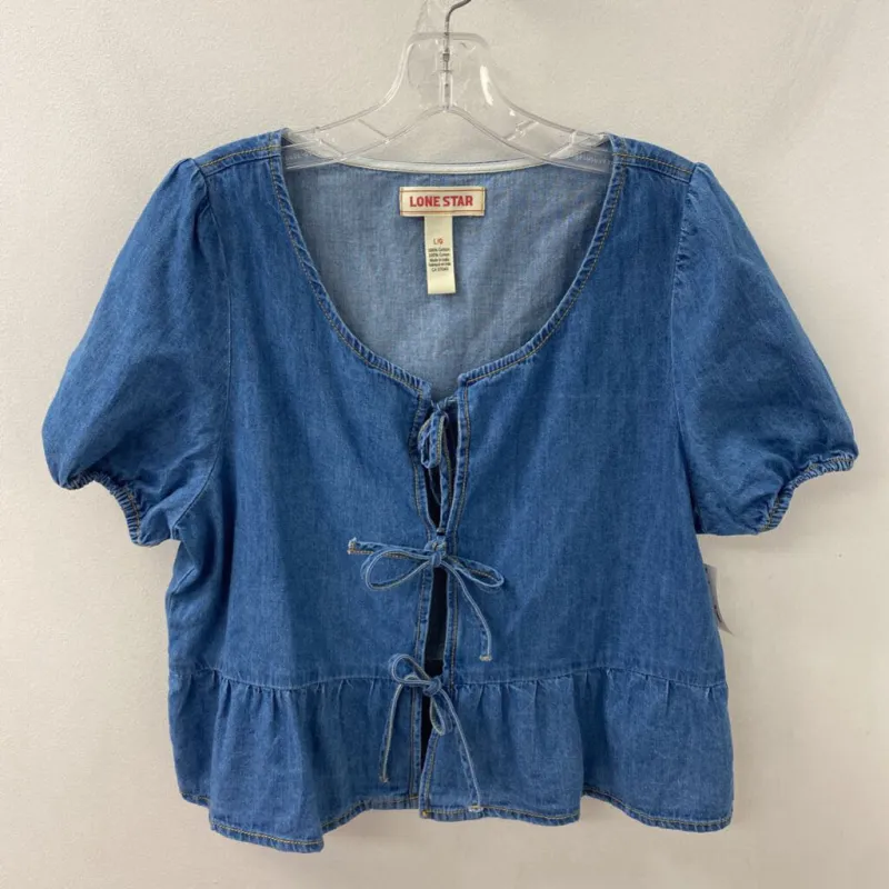 WOMEN'S TOP blue L made by The Comeback