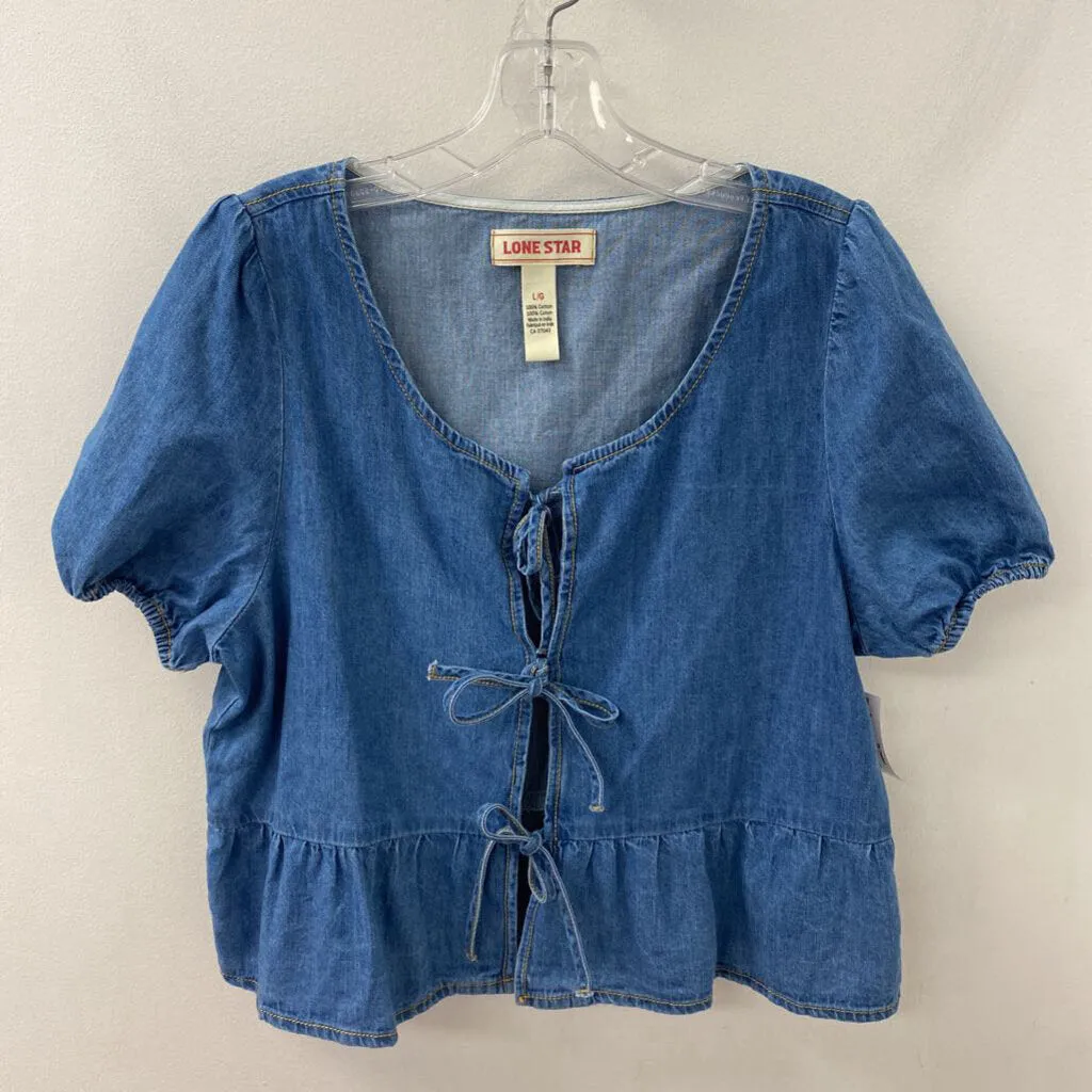 WOMEN'S TOP blue L sold by The Comeback