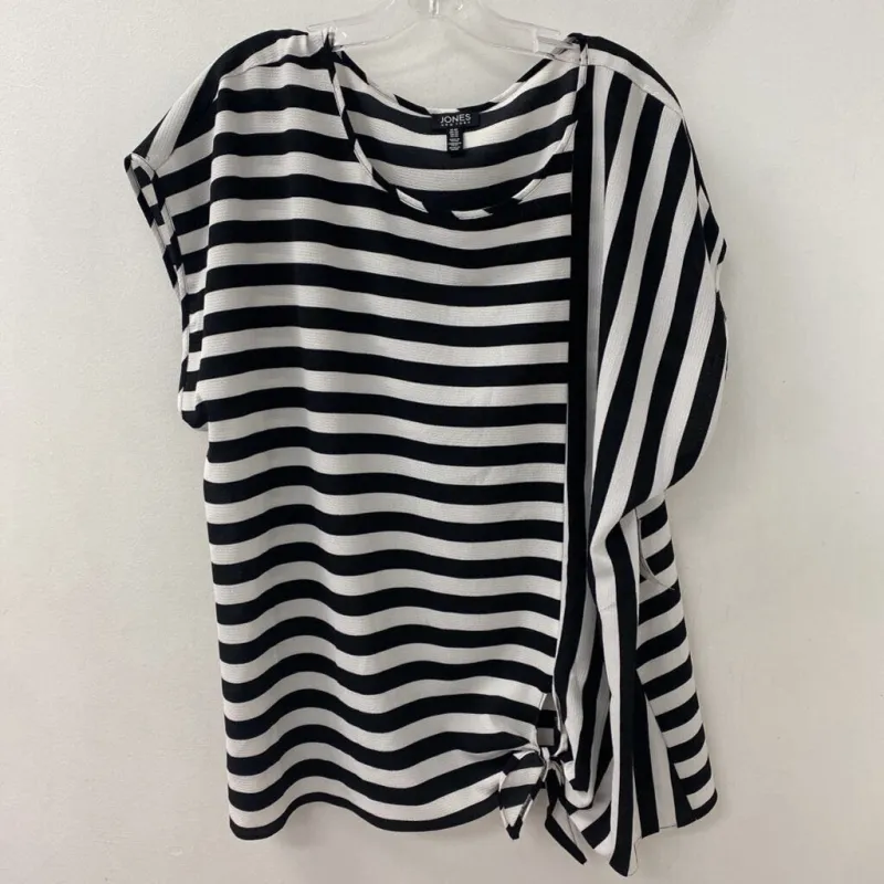 JONES new york WOMEN'S PLUS TOP white black 2X made by Jones New York