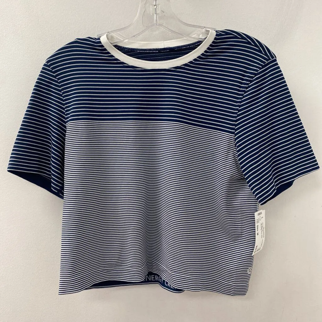 LULULEMON WOMEN'S ACTIVE TOP navy white M sold by The Comeback