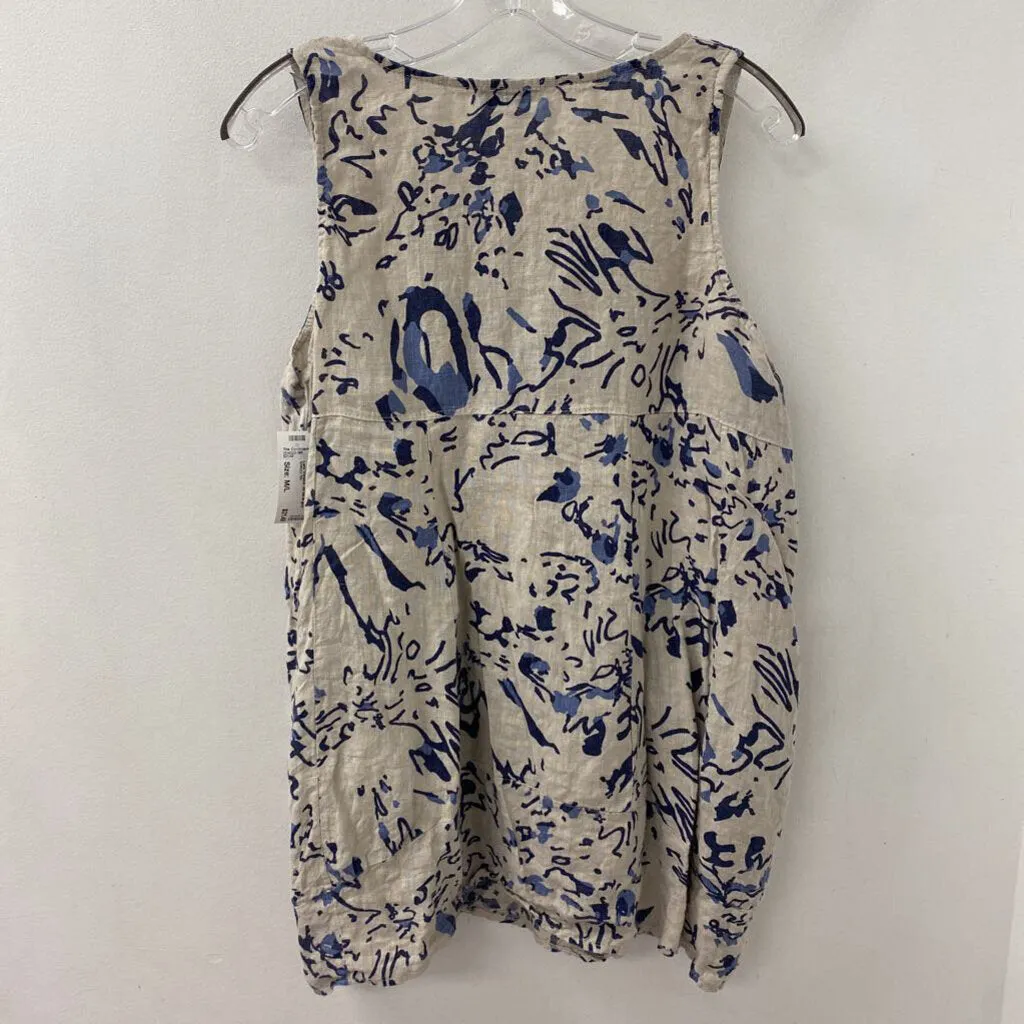 WOMEN'S TANK/CAMI grey blue abstract M/L sold by The Comeback product image thumbnail 3