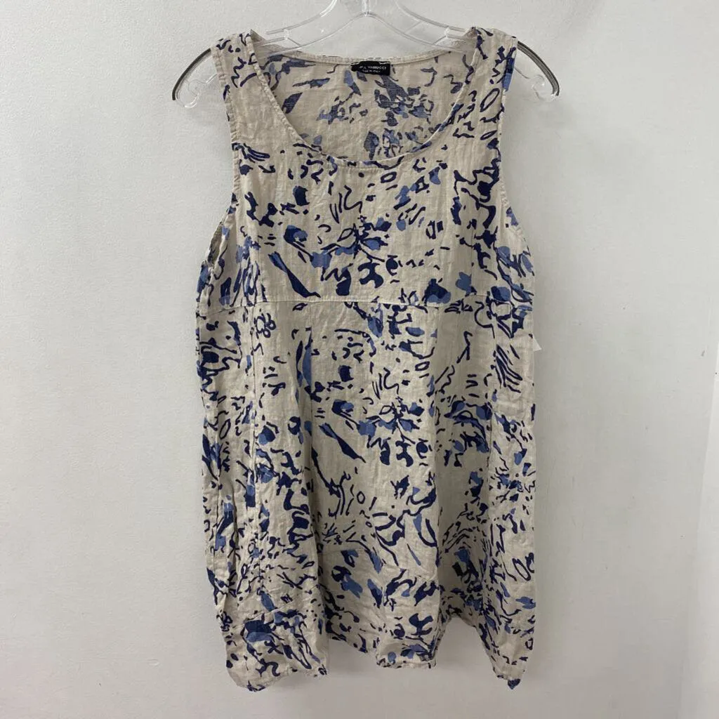WOMEN'S TANK/CAMI grey blue abstract M/L sold by The Comeback