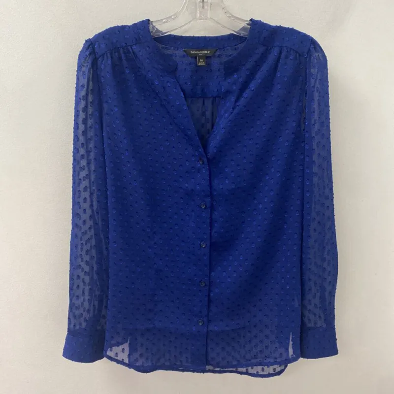 Banana Republic WOMEN'S BLOUSE/SHIRT blue dots M made by Banana Republic