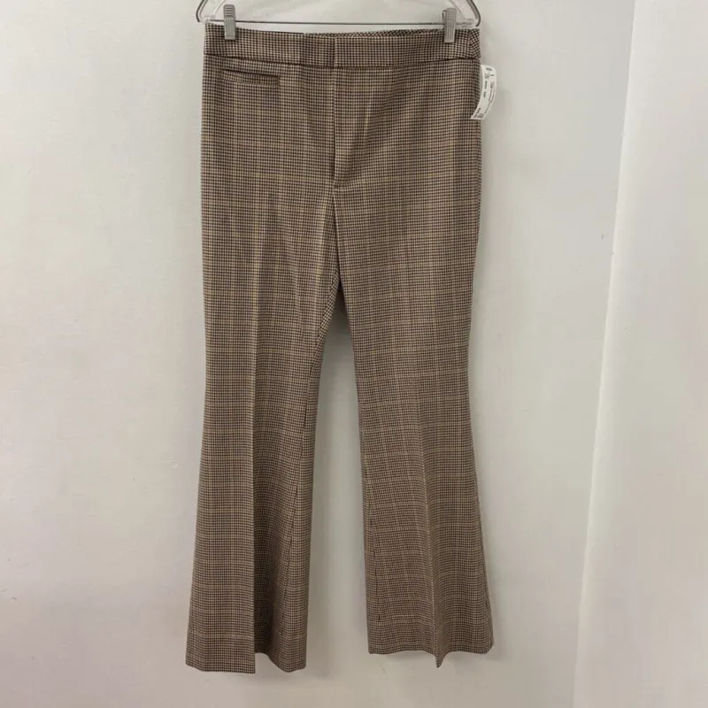Banana Republic WOMEN'S PANTS beige houndstooth 12P made by Banana Republic