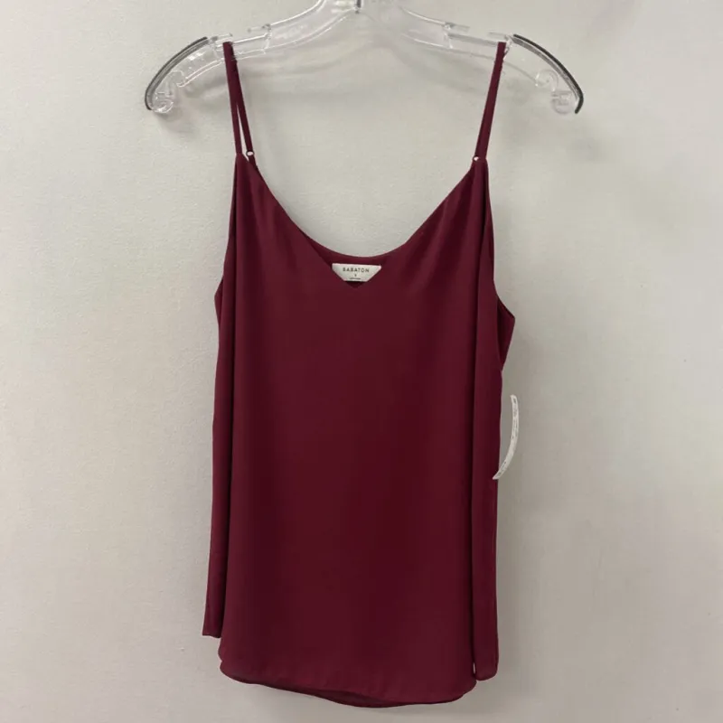 BABATON WOMEN'S TANK/CAMI burgundy S made by Babaton