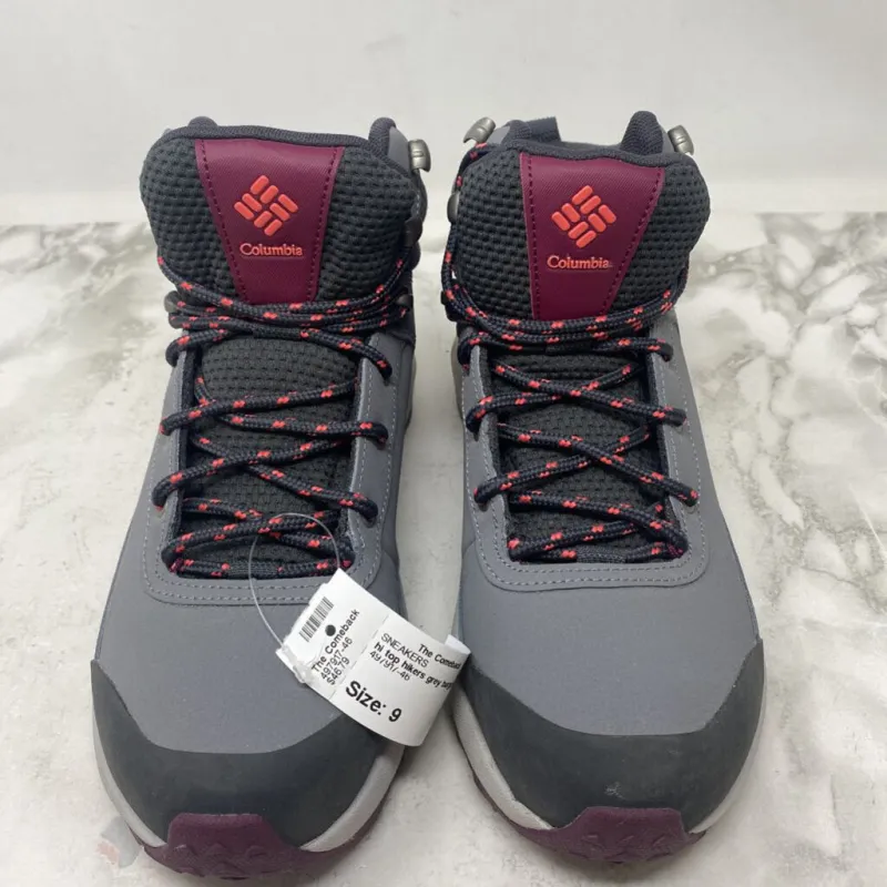 COLUMBIA WOMEN'S SNEAKERS grey burgu;ndy 9 made by Columbia