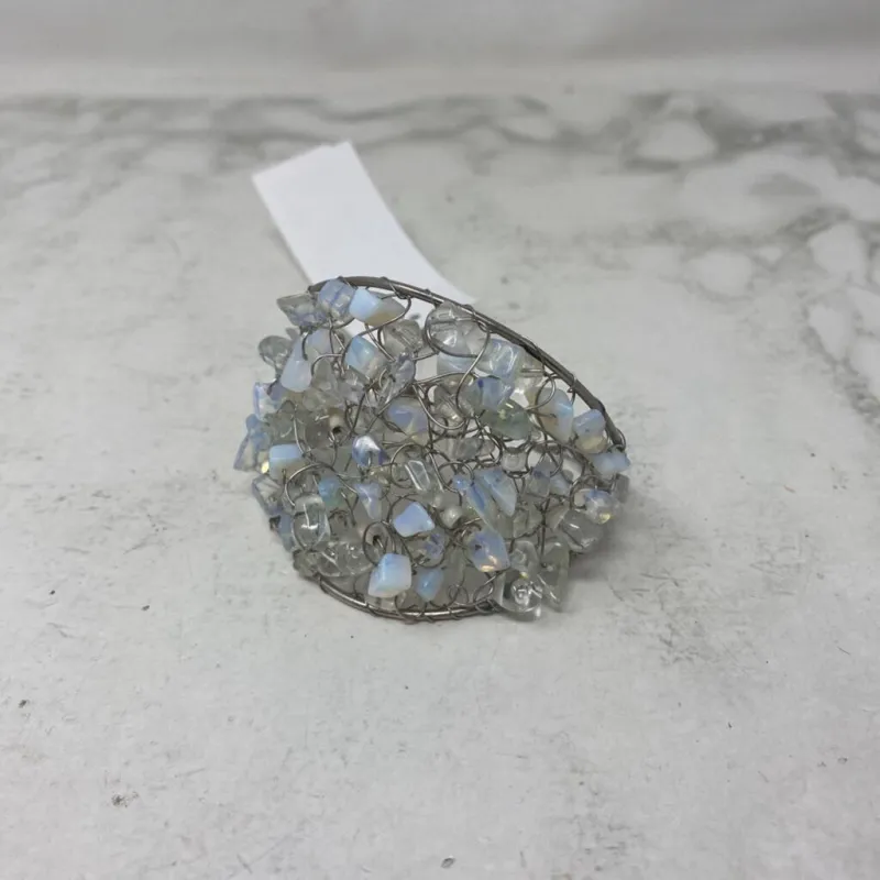 WOMEN'S BRACELET silver clear white made by The Comeback