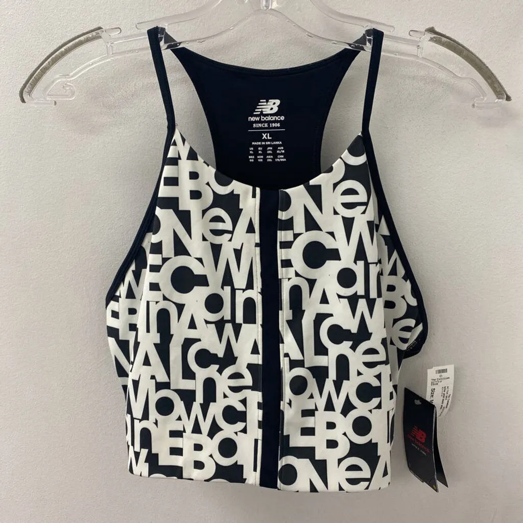 NEW BALANCE WOMEN'S ACTIVE BRA black white M sold by The Comeback