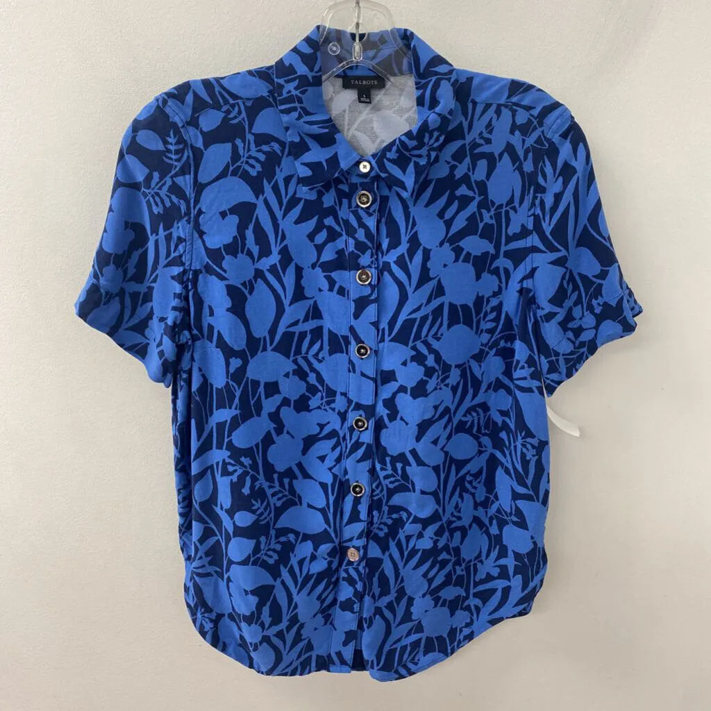 TALBOTS WOMEN'S BLOUSE/SHIRT blue floral S sold by The Comeback