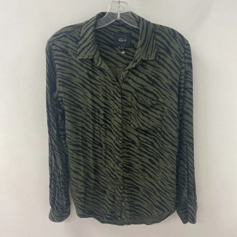 RAILS WOMEN'S BLOUSE/SHIRT olive black S made by Rails