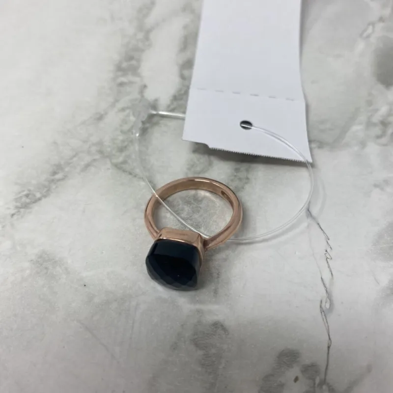 italy WOMEN'S RING black rose gold 6.5 made by The Comeback