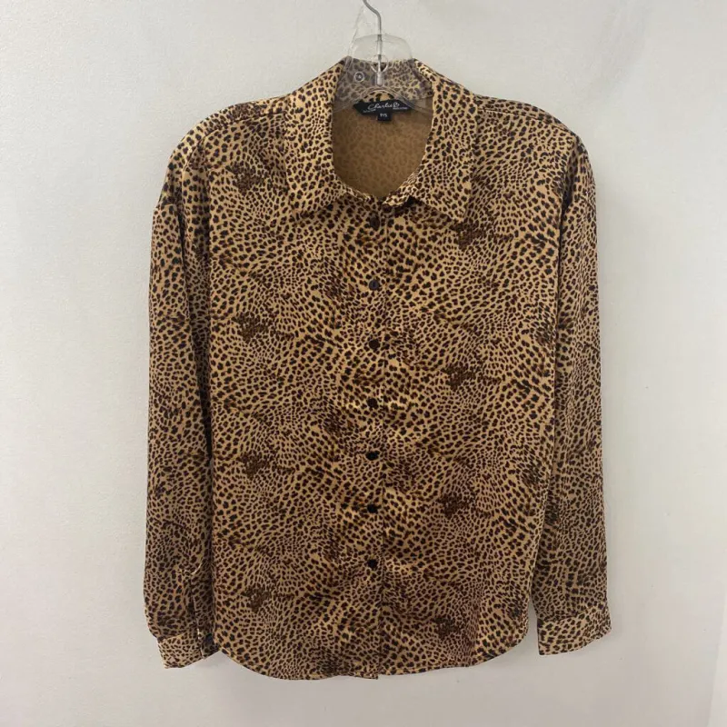 CHARLIE B WOMEN'S BLOUSE/SHIRT leopard print S made by Charlie B