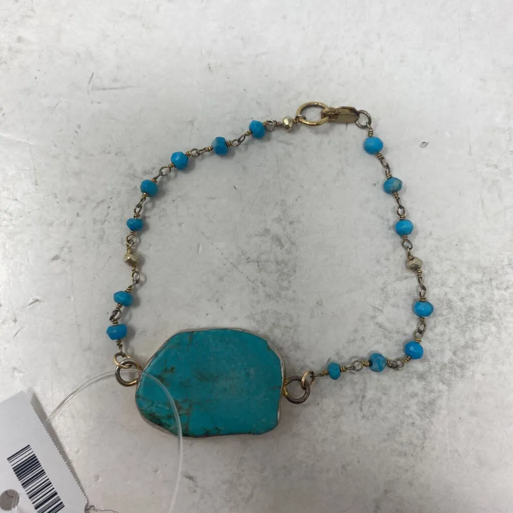 WOMEN'S BRACELET turquoise gold sold by The Comeback