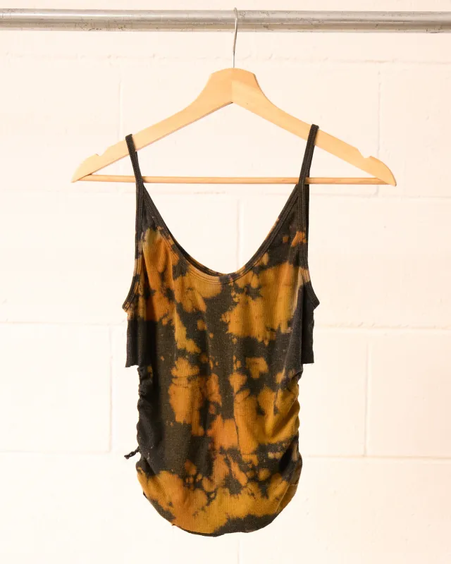 Monarch ribbed tank top w/ side ruching made by Suay