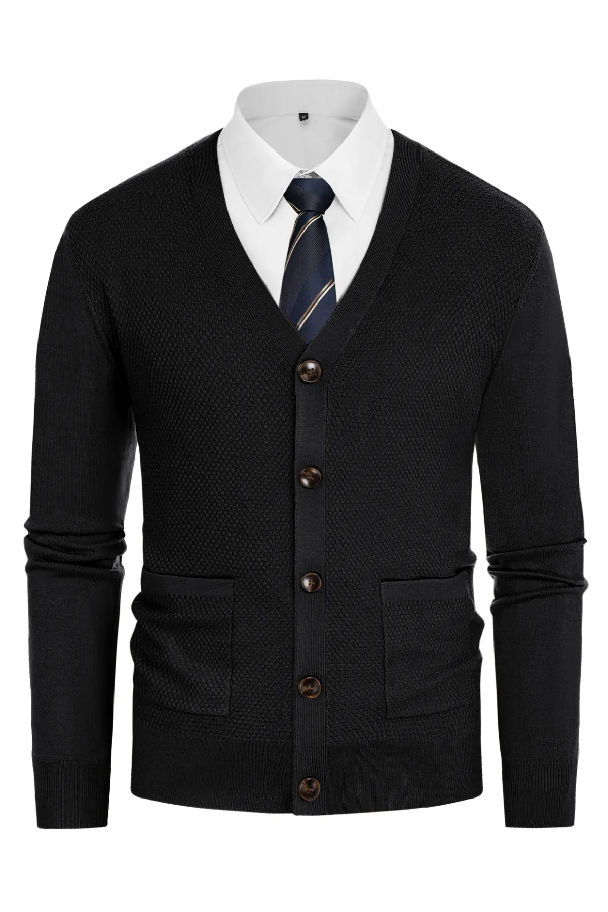 Men's Casual Cardigan Sweaters Long Sleeve Cardigans Button-up Knitted Sweater sold by Paul Jones product image thumbnail 3