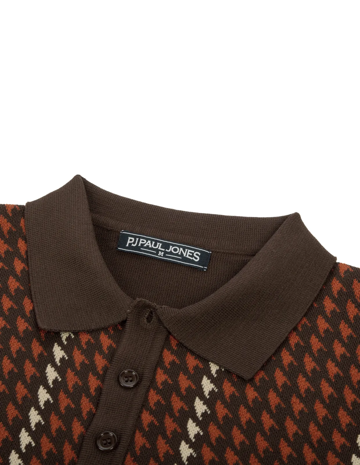 Men's Vintage Polo Pullover Shirts Lightweight Knit Houndstooth Golf Shirts sold by Paul Jones product image thumbnail 5