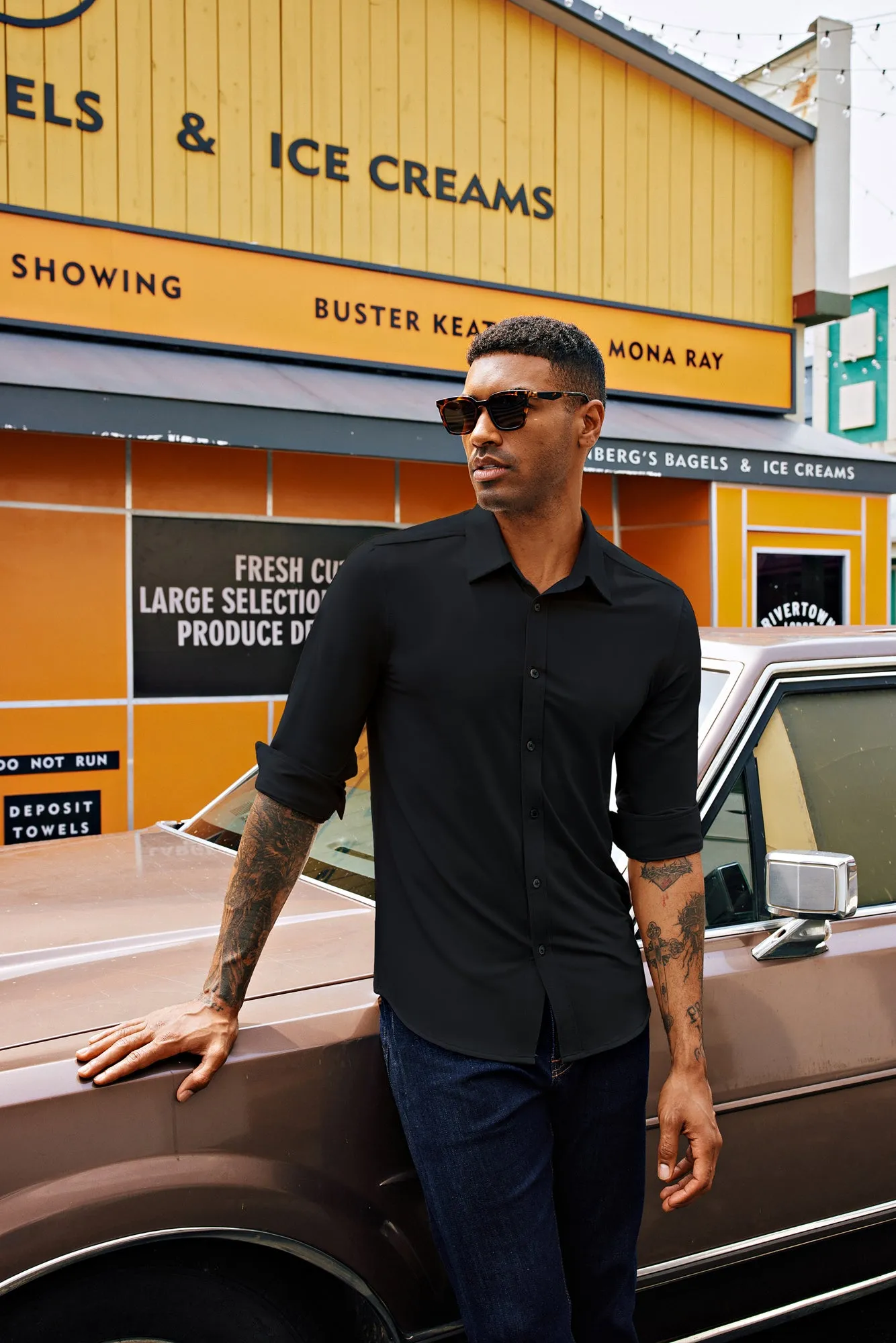 Men Classic Collar Shirt Casual Long Sleeve Stretchy Button-up Tops sold by Paul Jones product image thumbnail 4