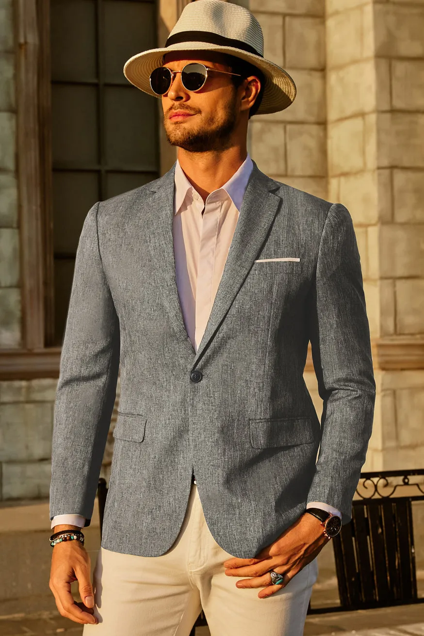 Men's Casual Lightweight Blazer Sport Coat One Button Business Suit Jacket sold by Paul Jones product image thumbnail 3