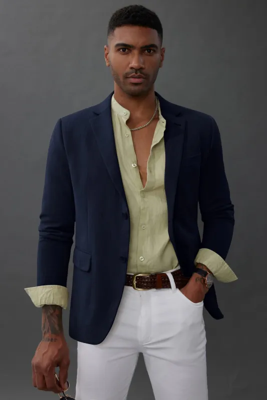 Paul Jones Mens Blazer Jacket Casual Herringbone Suit Jacket Two Buttons Sports Coats for Wedding sold by Paul Jones