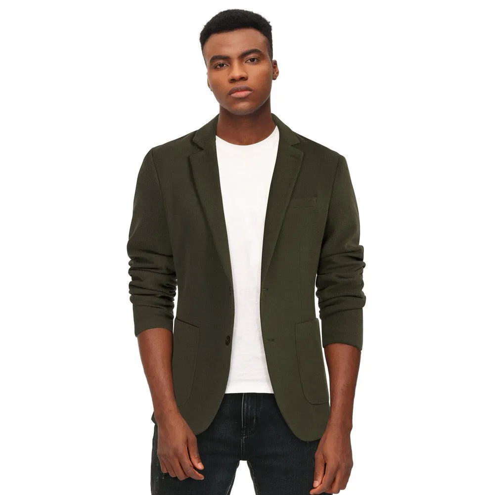 Men's Casual Knit Blazer Suit Jackets Two Button Lightweight Unlined Sport Coat sold by Paul Jones product image thumbnail 2